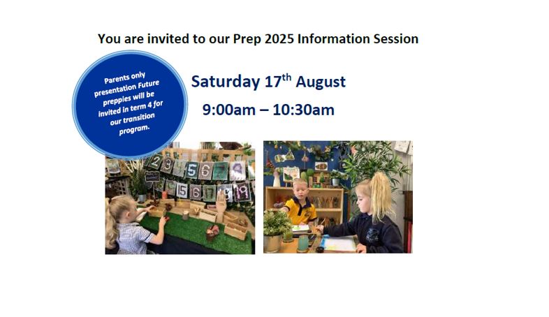 Prep 2025 Information Session Prep 2025 Information Session